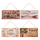 4 Sets 4 Style Natural Wood Hanging Wall Decorations for Front Door Home Decoration(AJEW-CF0001-01)-2