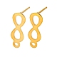 Infinity Shape 201 Stainless Steel Stud Earrings Findings(STAS-Q251-06G)-1