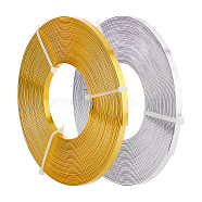 Aluminum Wire, Flat, Mixed Color, 5mm, about 10m/roll, 2 colors, 1roll/color, 2rolls/box(AW-BC0003-22B)