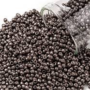 TOHO Round Seed Beads, Japanese Seed Beads, Frosted, (556F) Matte Galvanized Mauve, 11/0, 2.2mm, Hole: 0.8mm, about 1103pcs/10g(X-SEED-TR11-0556F)
