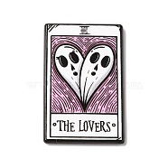 Halloween Acrylic Pendants, Tarot, Ghost, 41x26.5x2.5mm, Hole: 2mm(SACR-E011-04C)