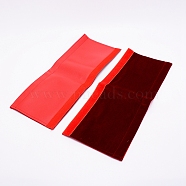 Pleuche with PU Leather Door Handle Protective Casing, Dark Red, 40x16.5x0.35cm, 2pcs/pair(AJEW-WH0168-57B-02)