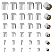 36Pcs 6 Size 201 Stainless Steel Cord Ends, End Caps, Column, Stainless Steel Color, 6~10x4~11mm, Inner Diameter: 3~10mm, 6Pcs/style(STAS-CA0001-94)