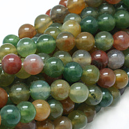 Natural Indian Agate Bead Strands, Grade A, Round, 8mm, Hole: 1mm, about 47pcs/strand, 15 inch(G-J358-02-8mm)