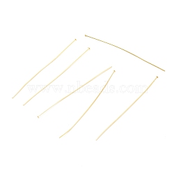 Brass Flat Head Pins, Long-Lasting Plated, Real 18K Gold Plated, 76x0.7mm, Head: 2mm(KK-F824-114H-G)