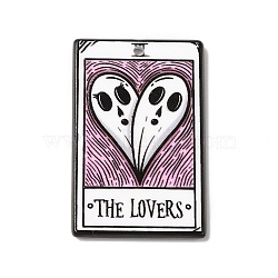 Halloween Acrylic Pendants, Tarot, Ghost, 41x26.5x2.5mm, Hole: 2mm(SACR-E011-04C)