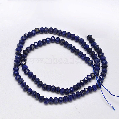 Chapelets de perles en rondelles facettées en lapis-lazuli naturel(G-F289-41A)-2