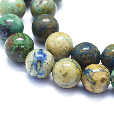 Chapelets de perles en chrysocolle naturelle(G-E561-17-10mm)-3