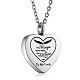Stainless Steel Heart Urn Ashes Pendant Necklace(NJEW-SZ0001-60B)-1
