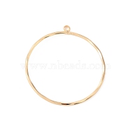 Brass Open Back Bezel Pendants, Nickel Free, for DIY UV Resin, Ring, Real 18K Gold Plated & Gunmetal, 35x32x1.5mm, Hole: 1.8mm(KK-O144-22G)