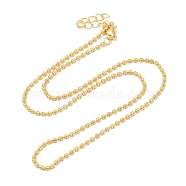 Rack Plating Brass Ball Chain Necklace for Women, Lead Free & Cadmium Free, Real 18K Gold Plated, 17.83 inch(45.3cm)(NJEW-F311-08G)