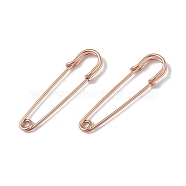 Ion Plating(IP) 304 Stainless Steel Safety Pins Brooch Findings, Kilt Pins for Lapel Pin Making, Rose Gold, 50.5x14x5.5mm(STAS-I673-05RG)