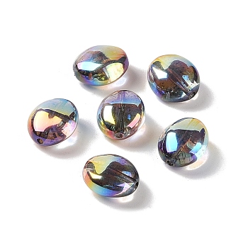 Acrylic Beads, Imitation Baroque Pearl Style, Oval, Colorful, 12x10.5x6.5mm, Hole: 1.3mm