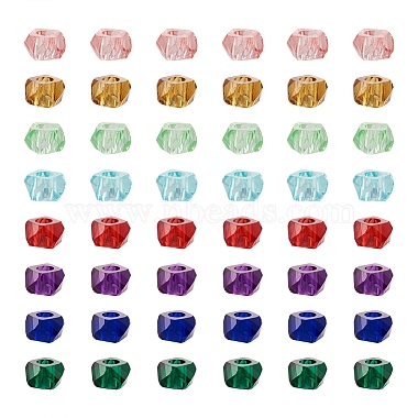 Mixed Color Polygon Resin European Beads