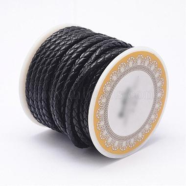Braided Cowhide Leather Cord(NWIR-N005-01C-3mm)-2