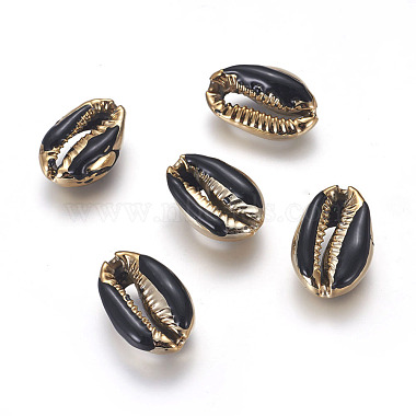 18mm Black Shell Cowrie Shell Beads