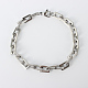 Rectangle 201 Stainless Steel Chain Bracelets(X-BJEW-N240-06P)-1