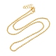 ожерелье из латуни с шариковой цепочкой для женщин(NJEW-F311-08G)-1