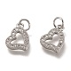 Brass Micro Pave Clear Cubic Zirconia Charms(ZIRC-B002-60P)-1