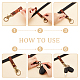 AHADERMAKER 2 Sets PU Leather Keychain(KEYC-GA0001-23)-3