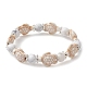 bracelets extensibles en perles de tortue turquoise synthétique(BJEW-TA00455-02)-1