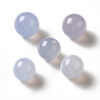 Natural Blue Chalcedony Beads, No Hole/Undrilled, Round, 17.5~20mm