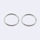 Rhodium Plated 925 Sterling Silver Open Jump Rings(STER-F036-02P-0.6x6mm)-2