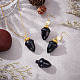 ARRICRAFT 4Pcs Natural Black Obsidian Beads(G-AR0004-87)-5
