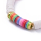 Handmade Polymer Clay Heishi Beads Stretch Bracelets(X-BJEW-JB05091-04)-2