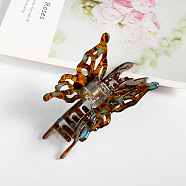 Butterfly PVC Claw Hair Clips, DIY Hair Accessories, Coconut Brown, 108x64x56mm(WG34943-01)