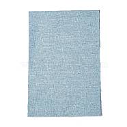 Polyester Imitation Linen Fabric, Sofa Cover, Garment Accessories, Rectangle, Light Steel Blue, 29~30x19~20x0.09cm(DIY-WH0199-16F)