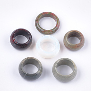 Natural & Synthetic Gemstone Rings, Wide Band Rings, Size 7~12, 17~22mm(G-T125-24)