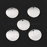 Brass Charms, Flat Round, 925 Sterling Silver Plated, 14x1mm, Hole: 1.2mm(KK-Y003-07B-S)