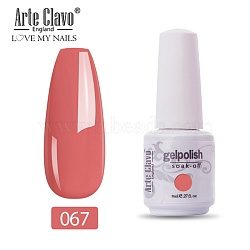 8ml Special Nail Gel, for Nail Art Stamping Print, Varnish Manicure Starter Kit, Light Coral, Bottle: 25x66mm(MRMJ-P006-I016)
