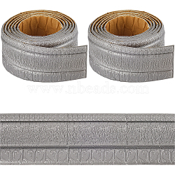 Self-Adhesive PE Contact Paper, Wall Stickers, for Shelf Liner Dresser Drawer Locker, Gray, 2300x80x4mm, 2pcs/set(DIY-CP0012-80C)