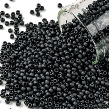TOHO Round Seed Beads, Japanese Seed Beads, (611) Matte Color Opaque Gray, 11/0, 2.2mm, Hole: 0.8mm, about 1110pcs/bottle, 10g/bottle