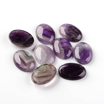 Oval Natural Amethyst Cabochons, 30x22x6.8mm