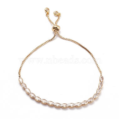 Cubic Zirconia Oval Tennis Bracelet for Men Women Gift(BJEW-F417-05-RS)-2