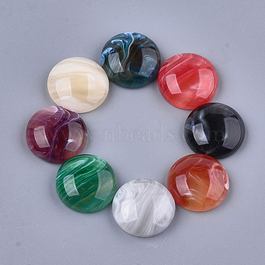 10mm Mixed Color Half Round Resin Cabochons