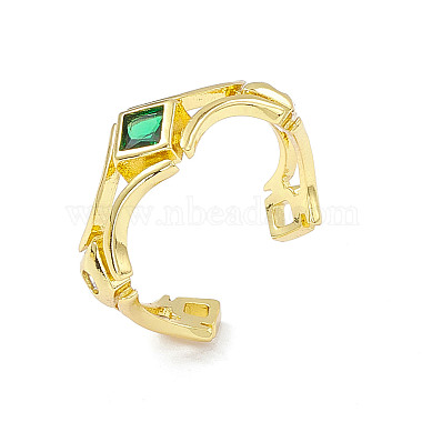 Lime Brass+Cubic Zirconia Finger Rings