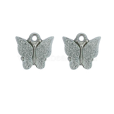 Platinum Gainsboro Butterfly Alloy Charms