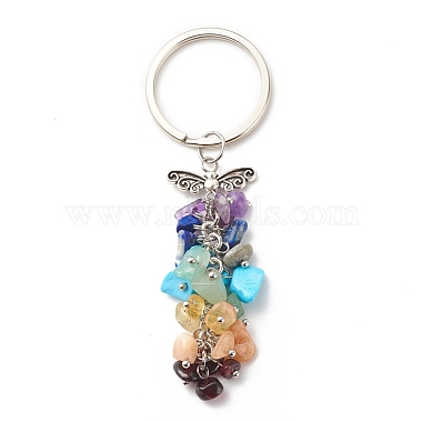 Wing Mixed Stone Keychain
