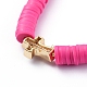 Handgefertigte Heishi Perlen Stretch Armbänder aus Fimo(BJEW-JB05090-03)-3