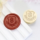 Golden Tone Round Wax Seal Brass Stamp Heads(AJEW-Z034-02G-S)-1