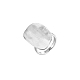 French Vintage Stainless Steel Irregular Shape Ring for Women Daily Wear(XP0152-2)-1