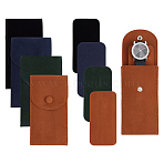 8Pcs 4 Styles Plush Cloth Watch Storage Bags with Snap Button, Rectangle, Mixed Color, 12.95~13x6.7~7.2x0.8~1cm, 2pcs/style(TP-DR0001-06)