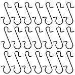 240Pcs Stainless Steel S-shape Hooks, Black, 29x17~18x1mm(AJEW-SC0003-70)