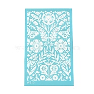Reusable Polyester Screen Printing Stencil, for Painting on Wood, DIY Decoration T-Shirt Fabric, Flower, 15x9cm(CELT-PW0002-03J)