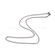 Ion Plating(IP) 304 Stainless Steel Cable Chain Necklace for Men Women, Rainbow Color, 23.62 inch(60cm)(NJEW-K245-024B)