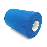 Deco Mesh Ribbons, Tulle Fabric, Tulle Roll Spool Fabric For Skirt Making, Dark Blue, 6 inch(15cm), about 100yards/roll(91.44m/roll)(OCOR-P010-D-C53)